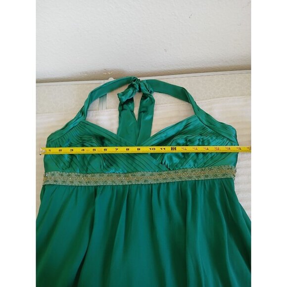 Adrianna Papell Boutique Dress 14 Elegant Halter  Beaded Evening Coctail Party - Picture 13 of 16